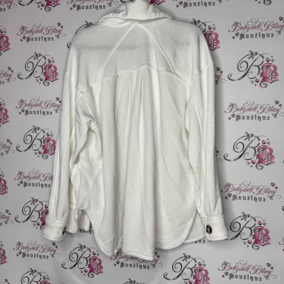 Knox rose jacket coat sweater White Button-Up Cardigan fleece soft cozy - Picture 4 of 9